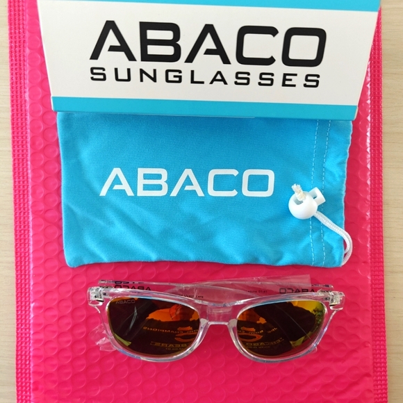Abaco Sunglasses Unisex Laguna Crystal Clear Style Fire Mirror Polarized UV Lens - Picture 1 of 10